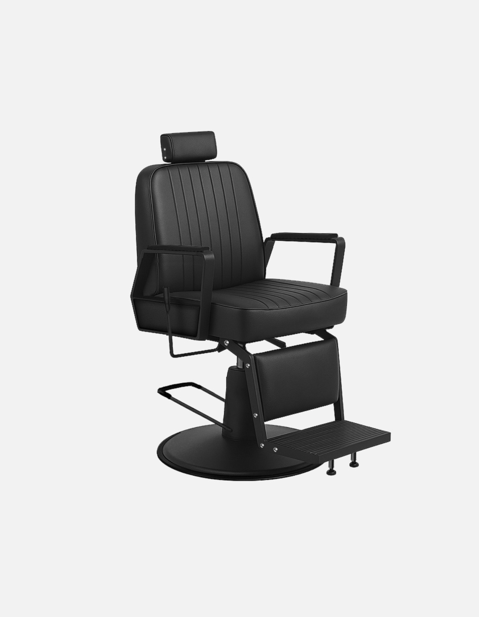 Plain Black ALL BLACK Unisex Barber Chair