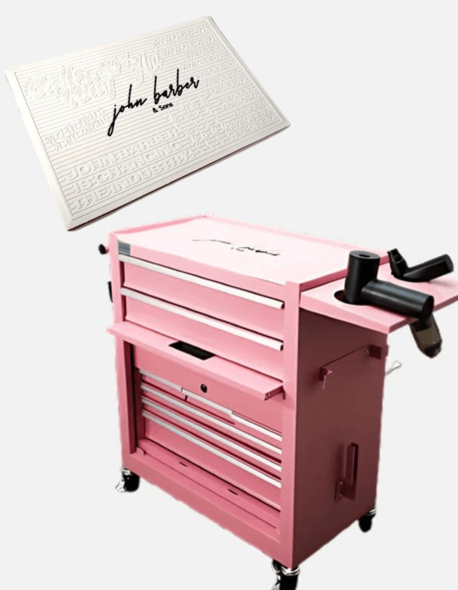 مجموعة المحطة: عربة الحلاقة + حصيرة المحطة