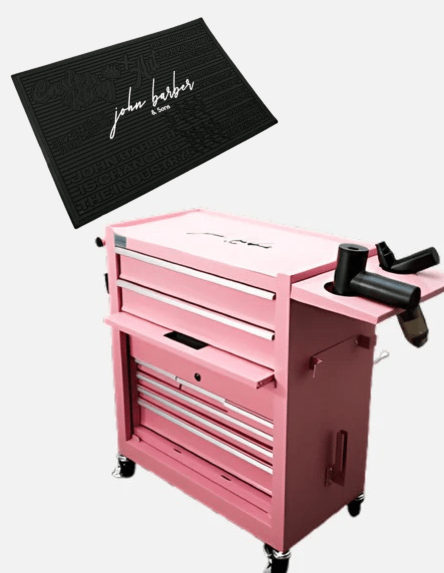 مجموعة المحطة: عربة الحلاقة + حصيرة المحطة