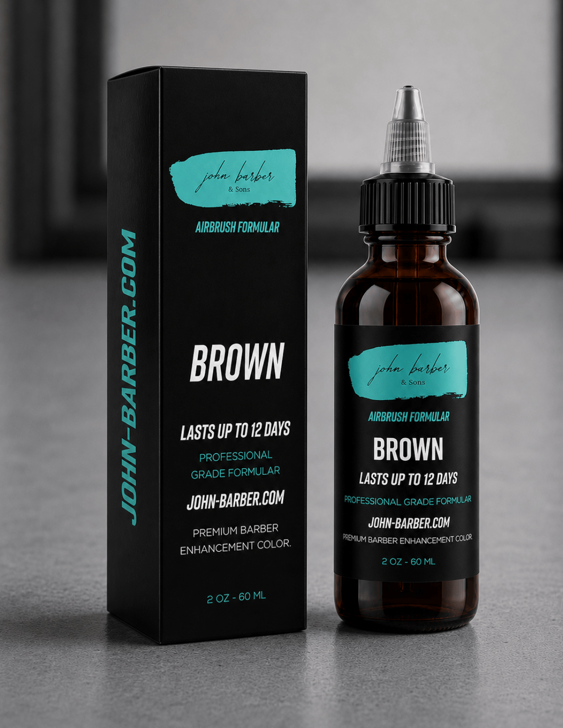 Barber AirBrush Farbe Neue Formel bis zu 12 Tage – Bart- & Line-Up-Enhancement