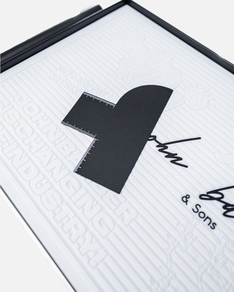 Barber Airbrush Enhancement Card – For clean edges and precise contours. Stencil with mm scale.