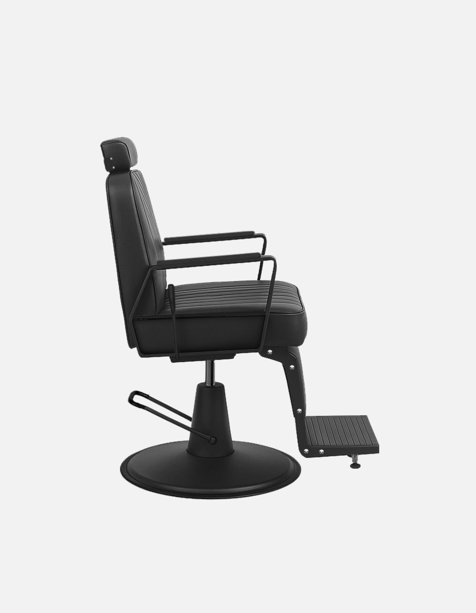 Plain Black ALL BLACK Unisex Barber Chair
