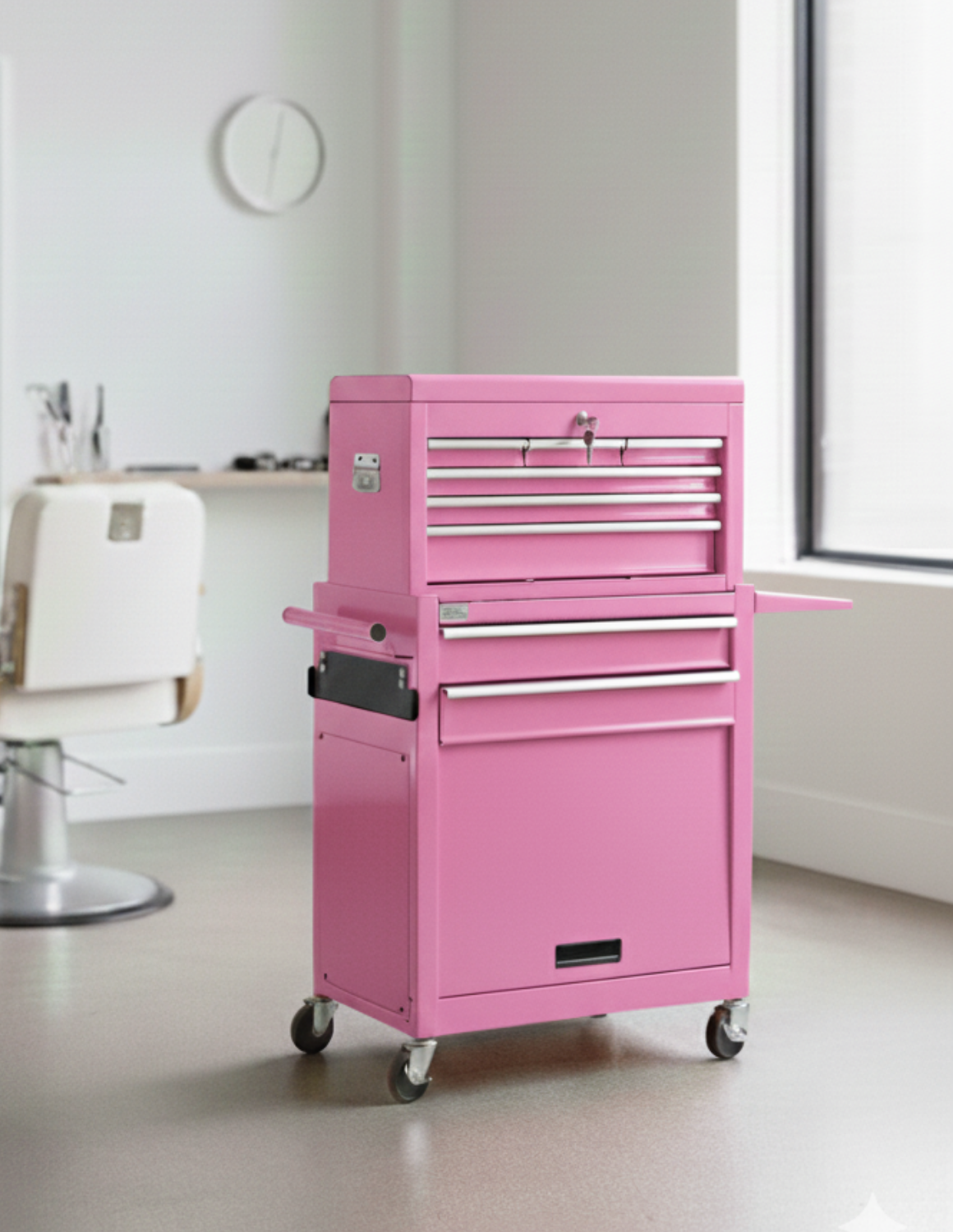 BARBER TROLLEY PRO – Mobiele trolley in verschillende kleuren – UV-desinfectie – Barbiertrolley