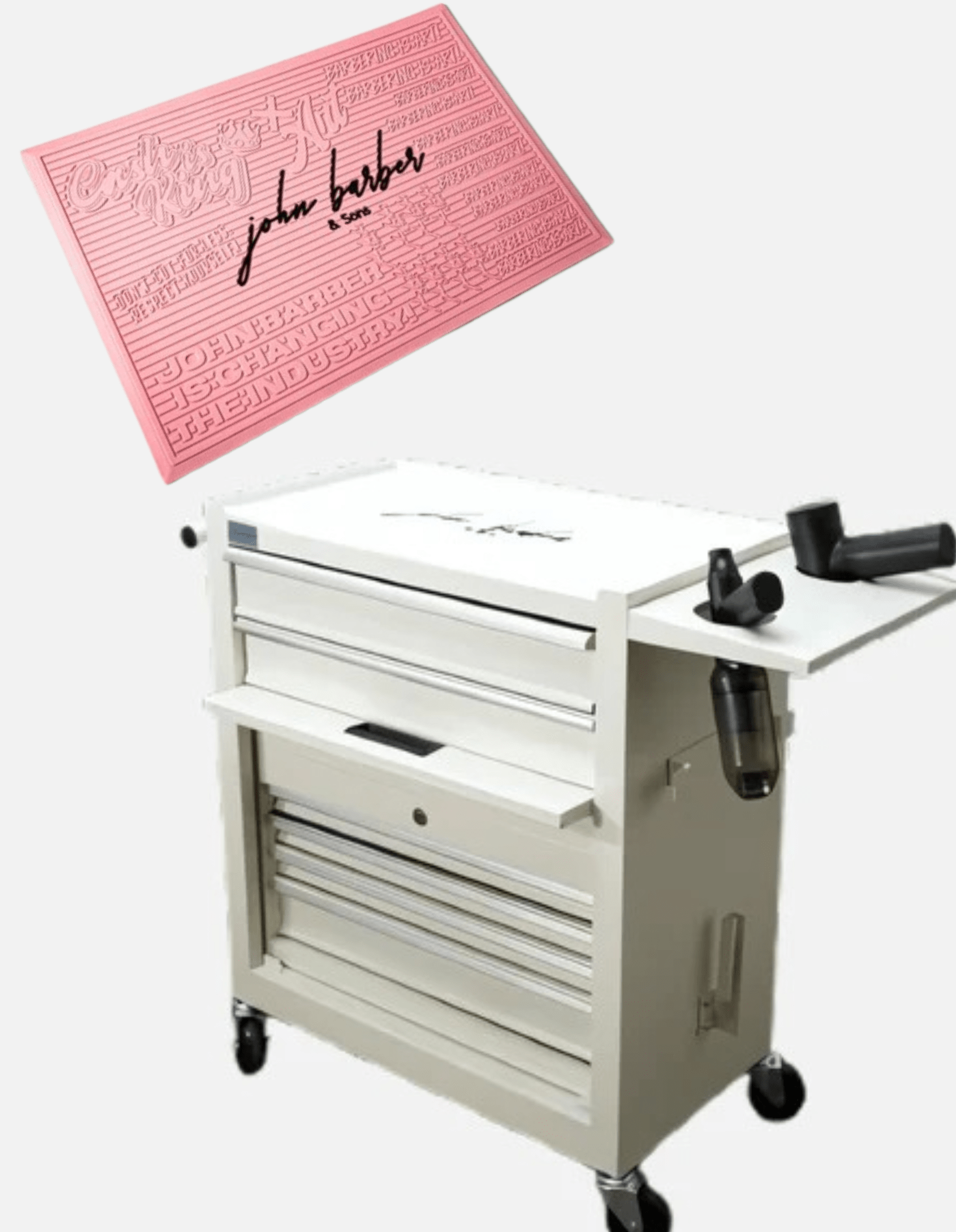 مجموعة المحطة: عربة الحلاقة + حصيرة المحطة