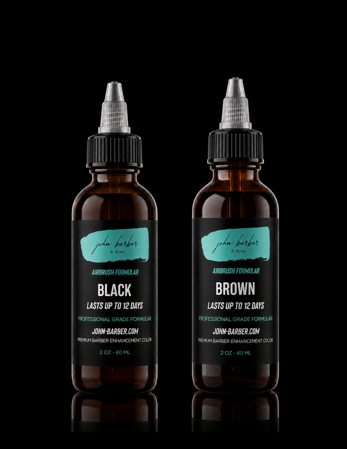 Airbrush Line-Up Color Enhancement Spray – Long-Lasting Hair Color (Black & Brown) 60 ml