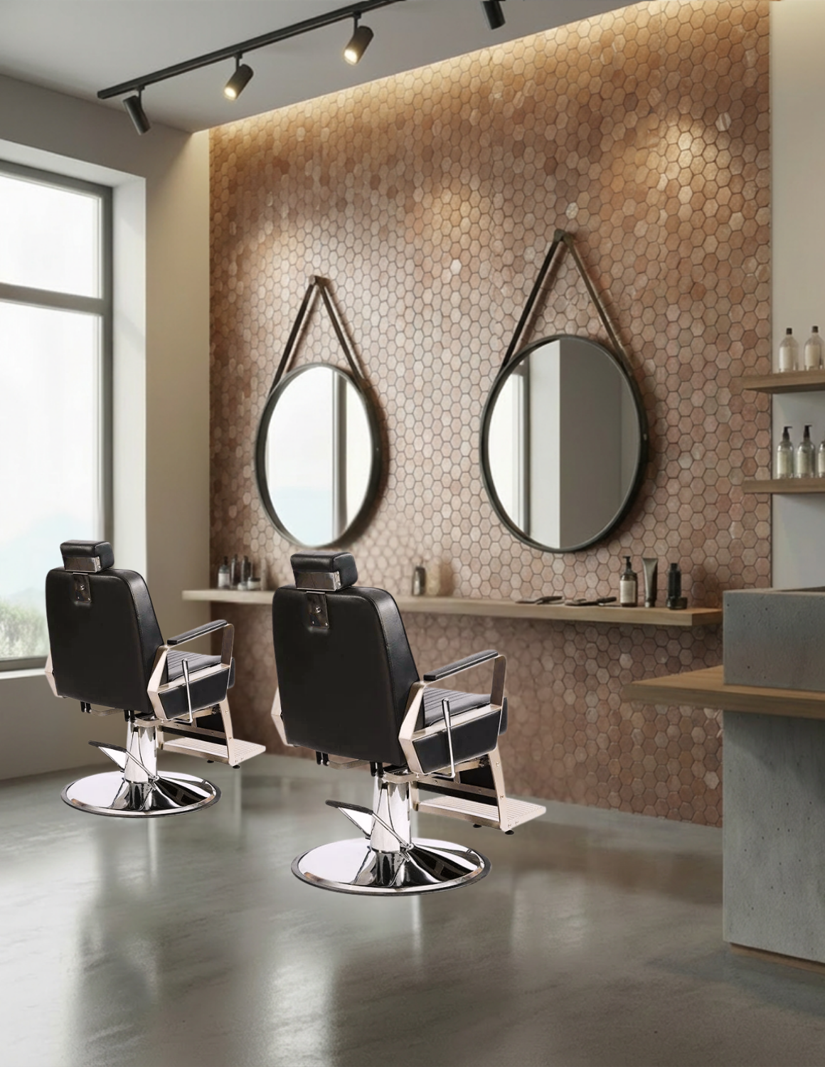 Dekorative, selbstklebende Metallwandfliesen für Friseursalons und Kosmetikstudios