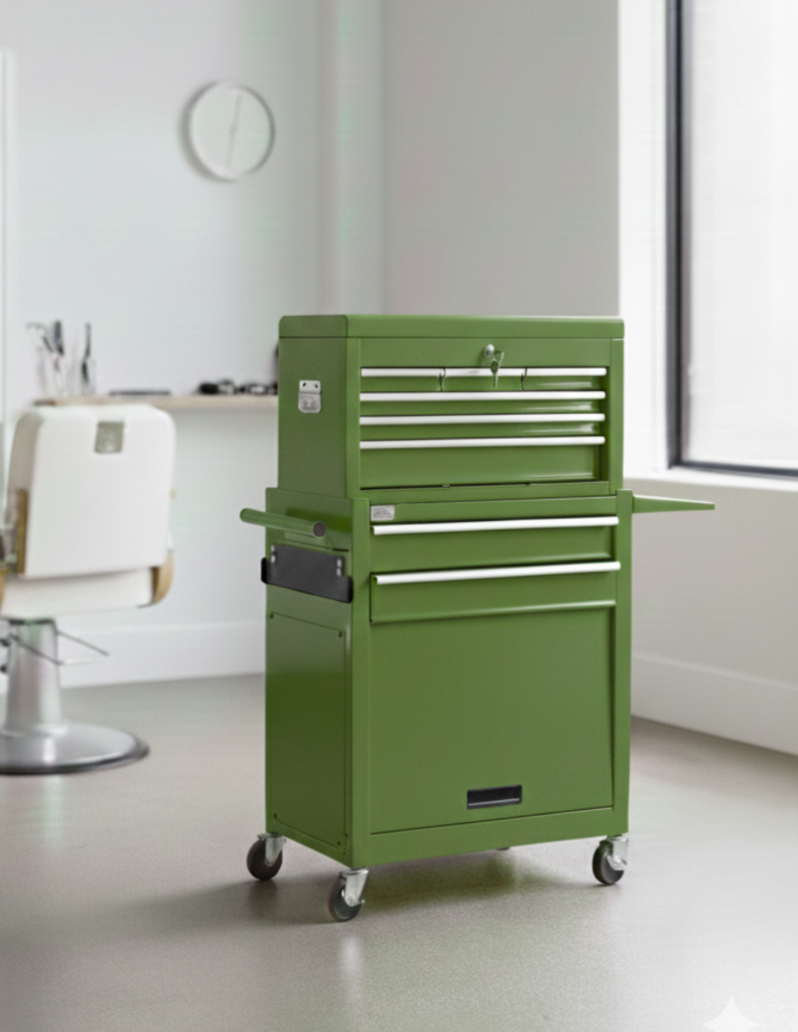 BARBER TROLLEY PRO – Carrello mobile in diversi colori – Disinfezione UV – Carrello da barbiere