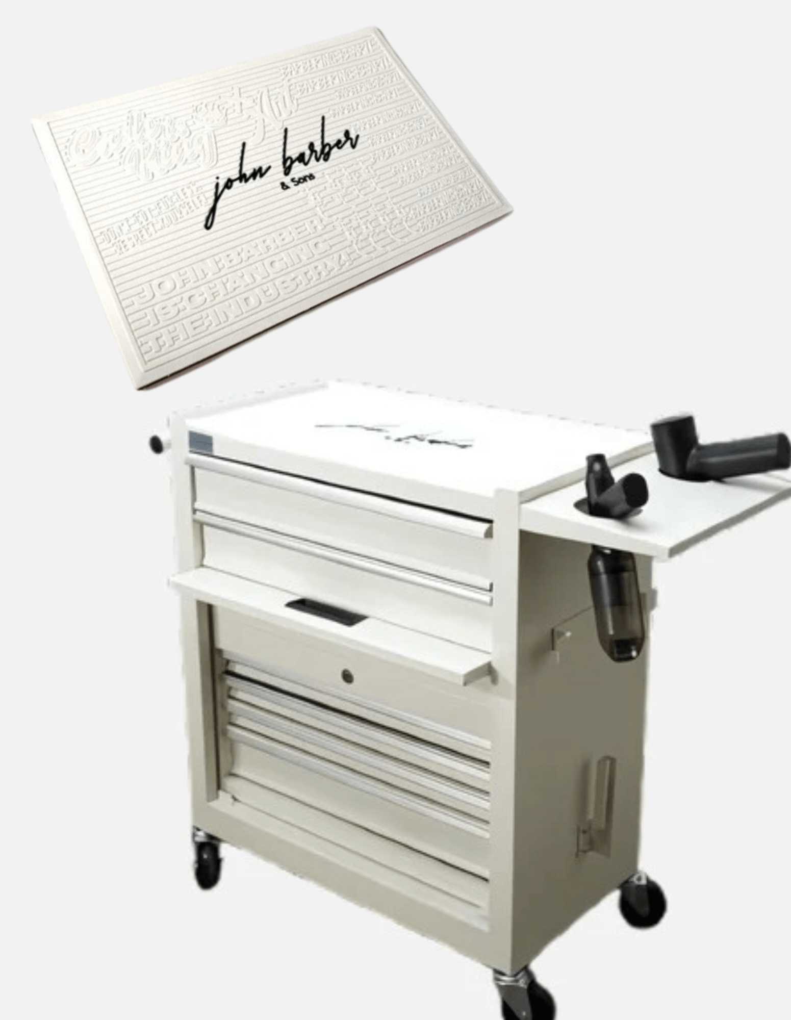 مجموعة المحطة: عربة الحلاقة + حصيرة المحطة