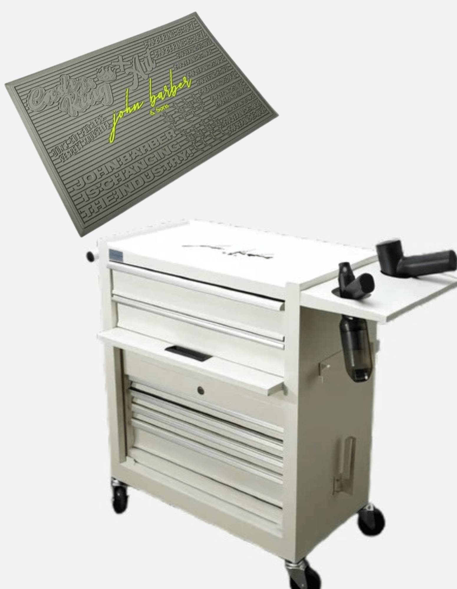 مجموعة المحطة: عربة الحلاقة + حصيرة المحطة