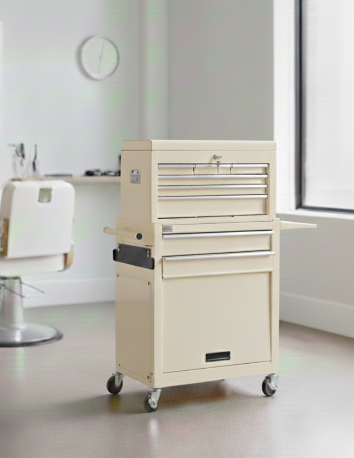 BARBER TROLLEY PRO – Carrello mobile in diversi colori – Disinfezione UV – Carrello da barbiere