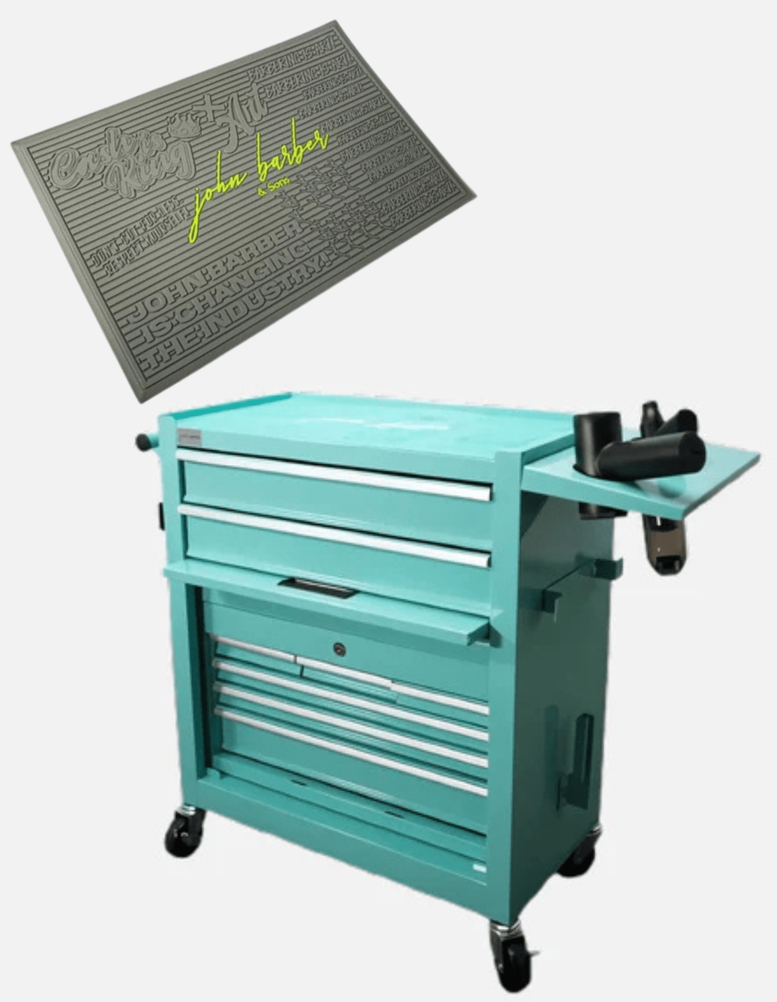 مجموعة المحطة: عربة الحلاقة + حصيرة المحطة