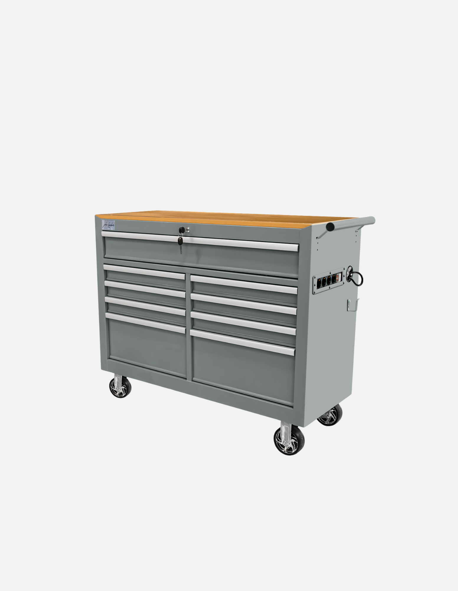 Barber Rollwagen Pro XL mit UV Sterilisation und Holz Arbeitsplatte
