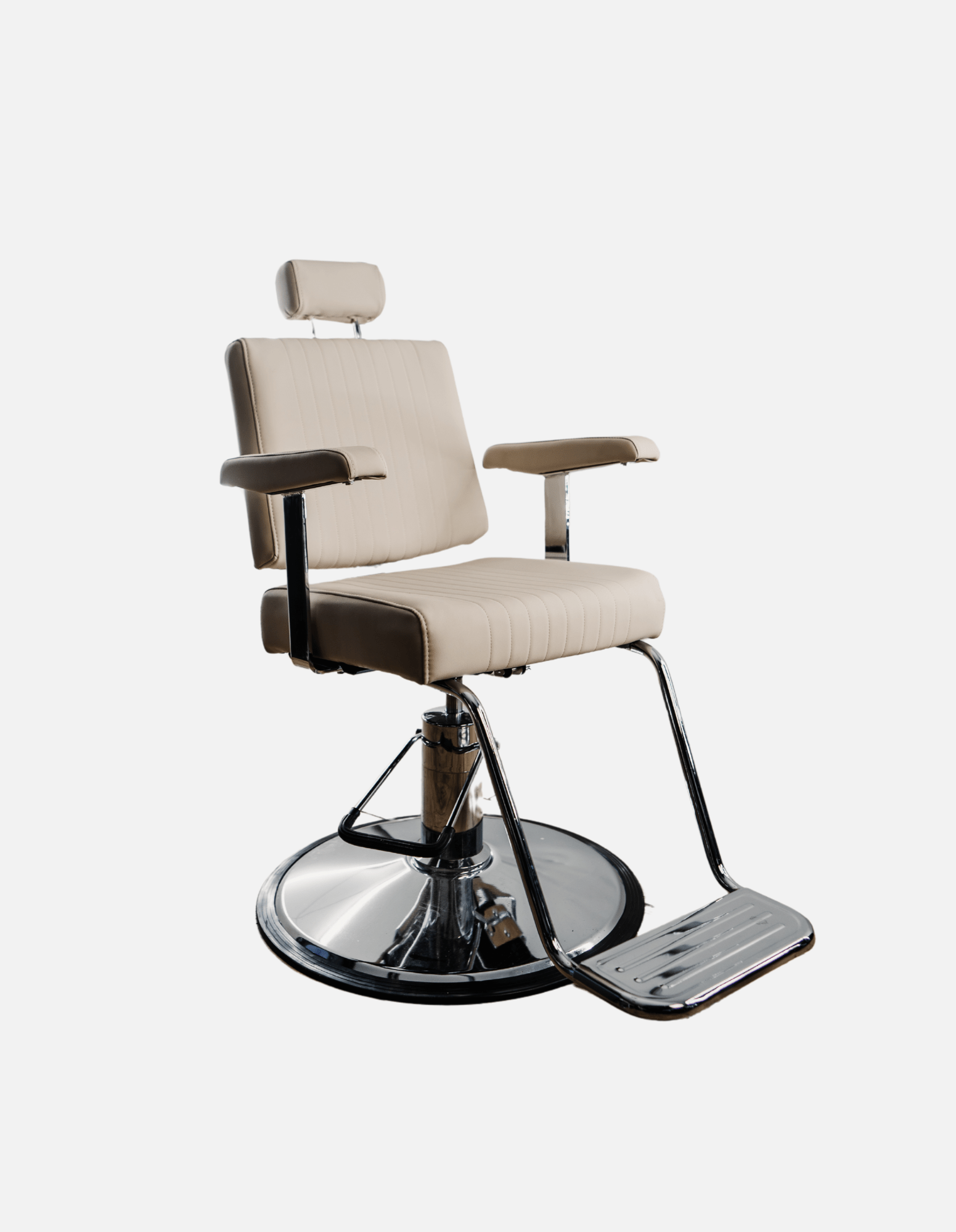Friseurstuhl Wire Beige Unisex mit abnehmbarer Fußablage