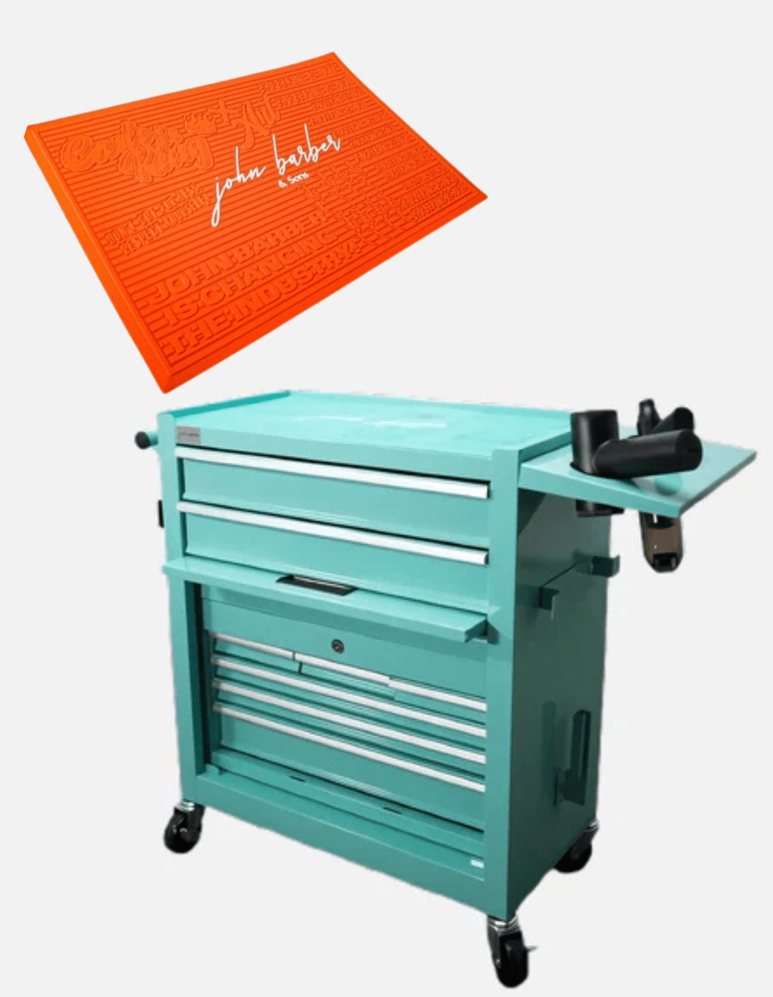 مجموعة المحطة: عربة الحلاقة + حصيرة المحطة