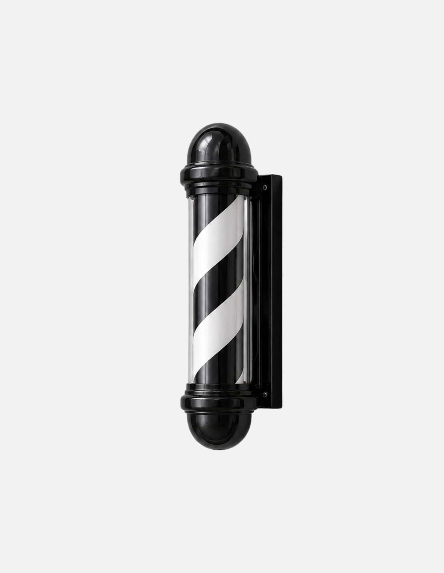 Rotující barber pole – černá a stříbrná