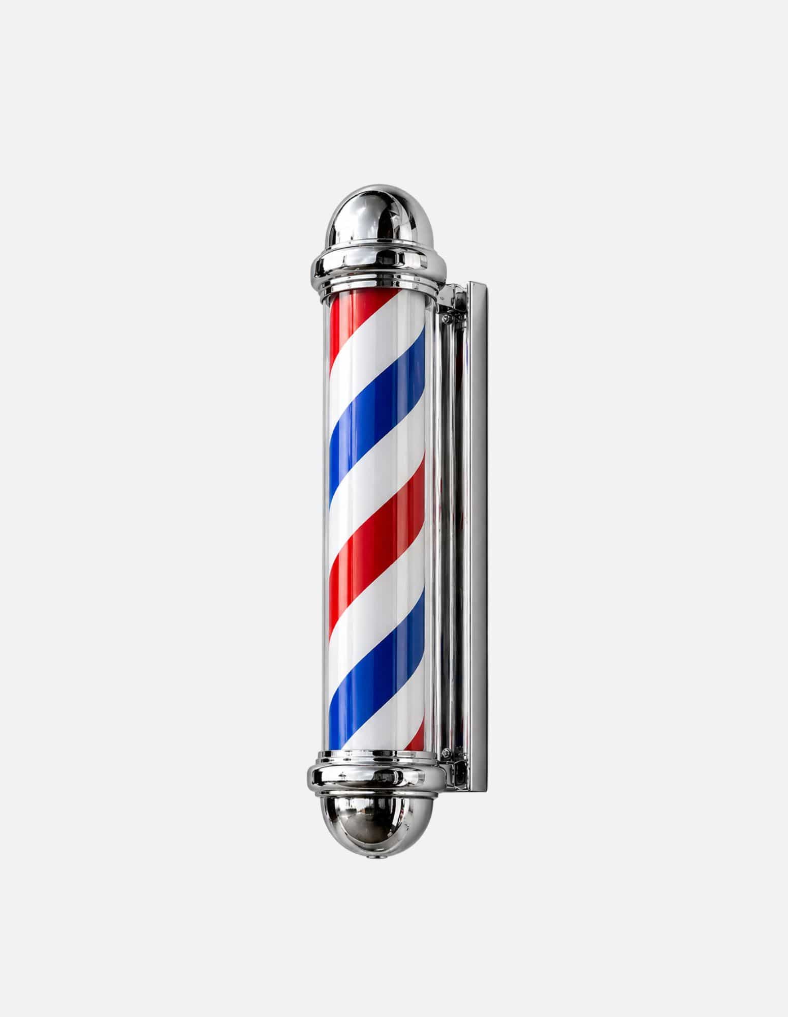 Rotující barber pole – černá a stříbrná