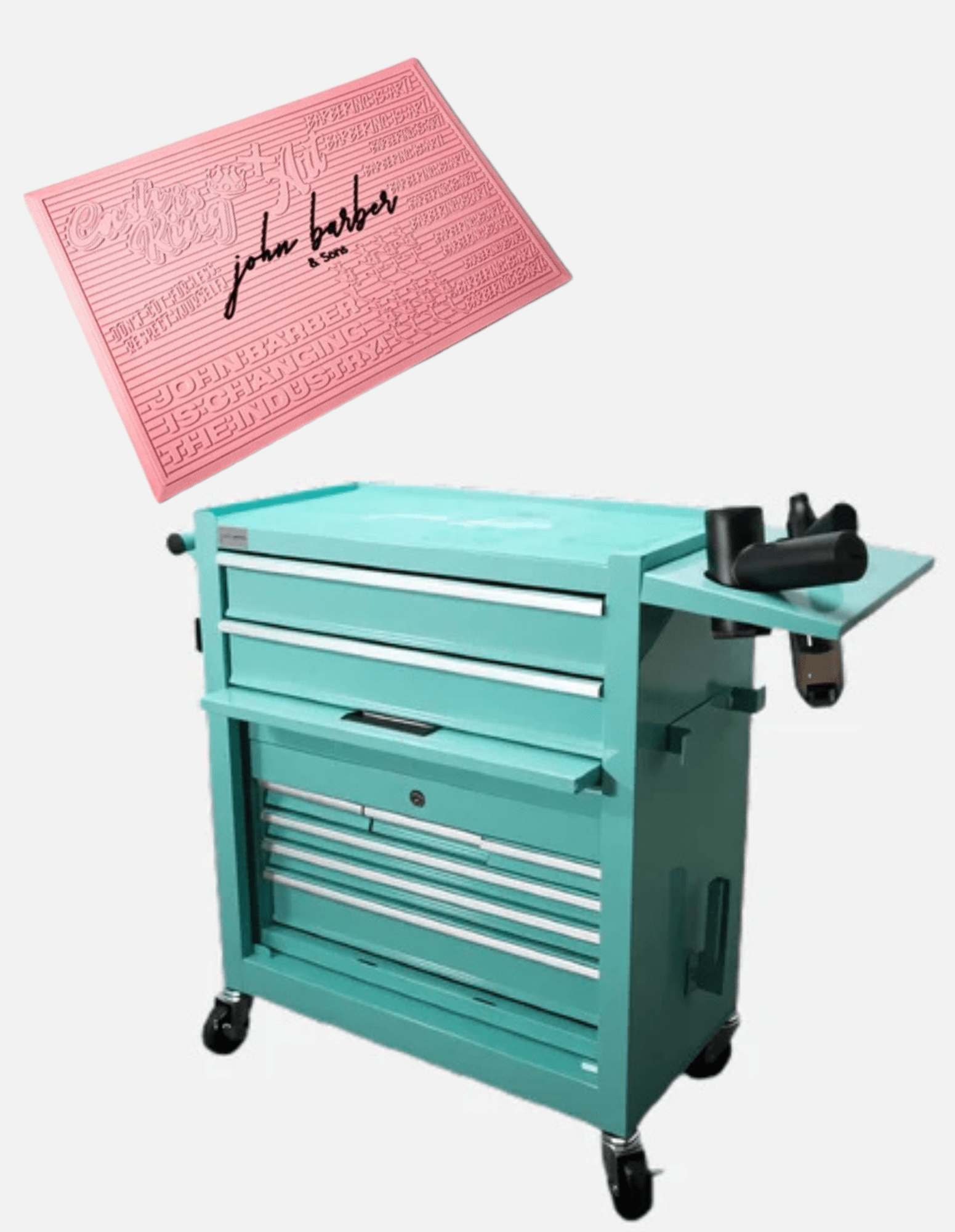 مجموعة المحطة: عربة الحلاقة + حصيرة المحطة