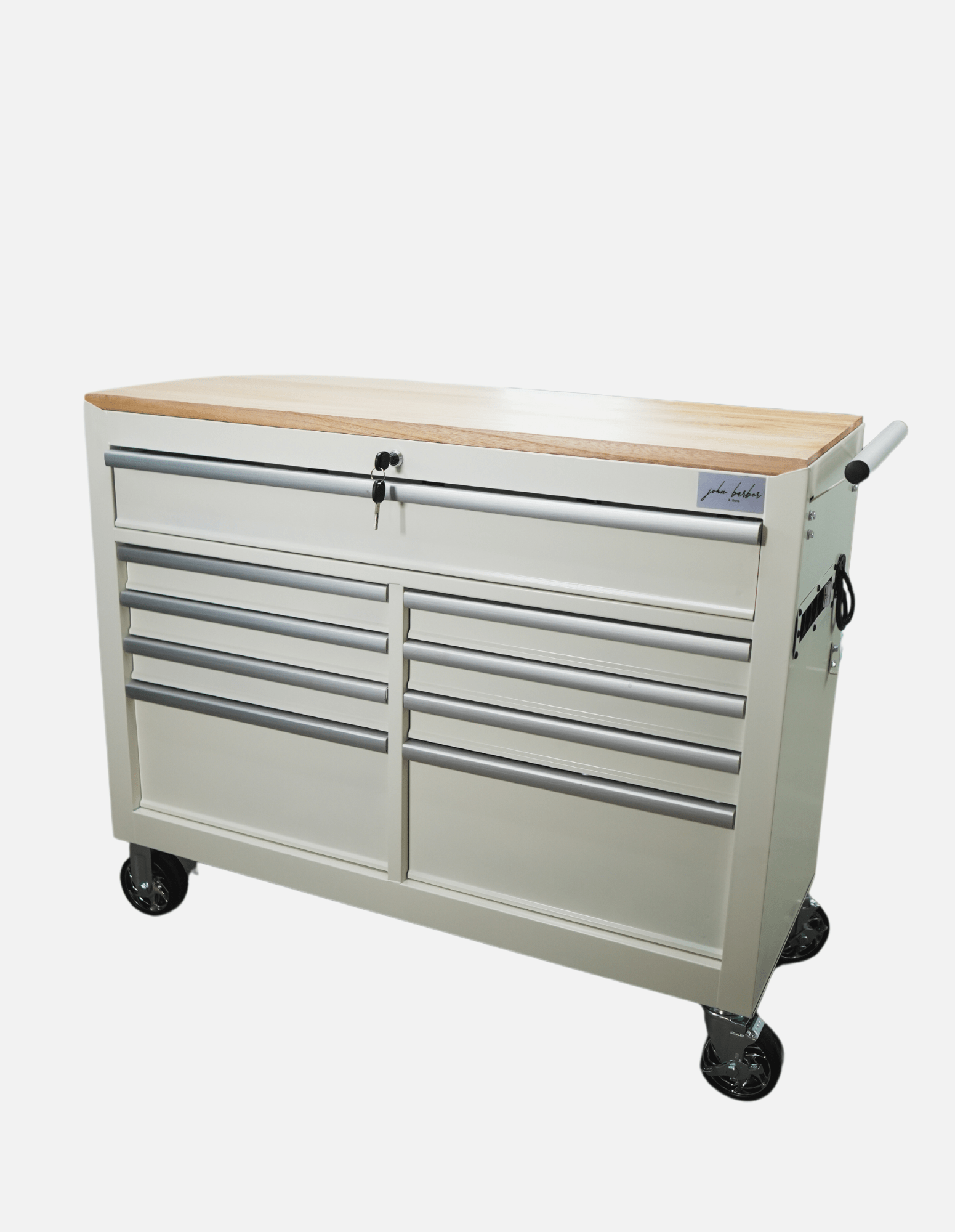 BARBER ROLLWAGEN PRO XL - UV STERILIZÁLÁS - FA MUNKALAP - BEÉPÍTETT KONNEKTOR