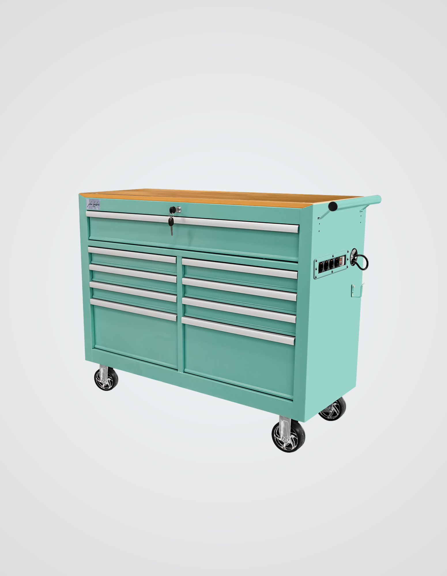 BARBER ROLLWAGEN PRO XL - UV STERILIZÁLÁS - FA MUNKALAP - BEÉPÍTETT KONNEKTOR