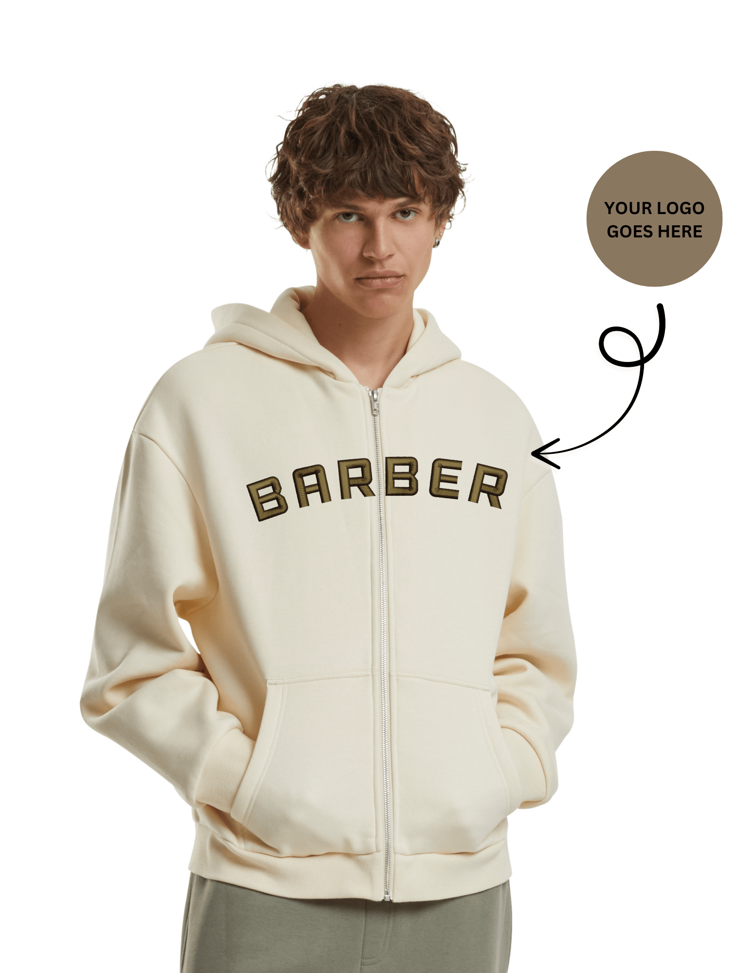 Oversized hoodie in "acid washed" stijl met jouw logo