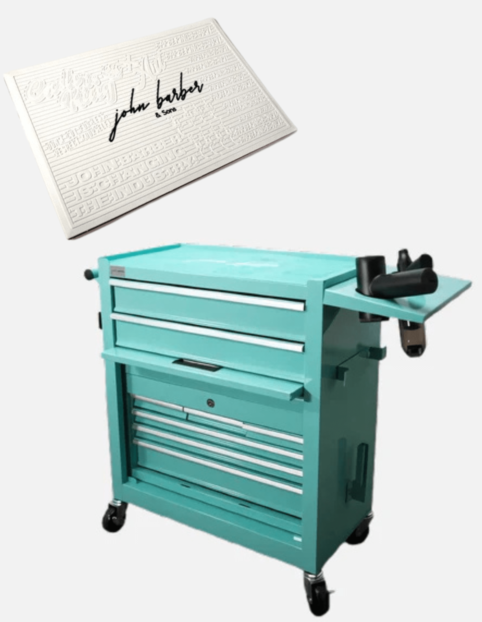 مجموعة المحطة: عربة الحلاقة + حصيرة المحطة