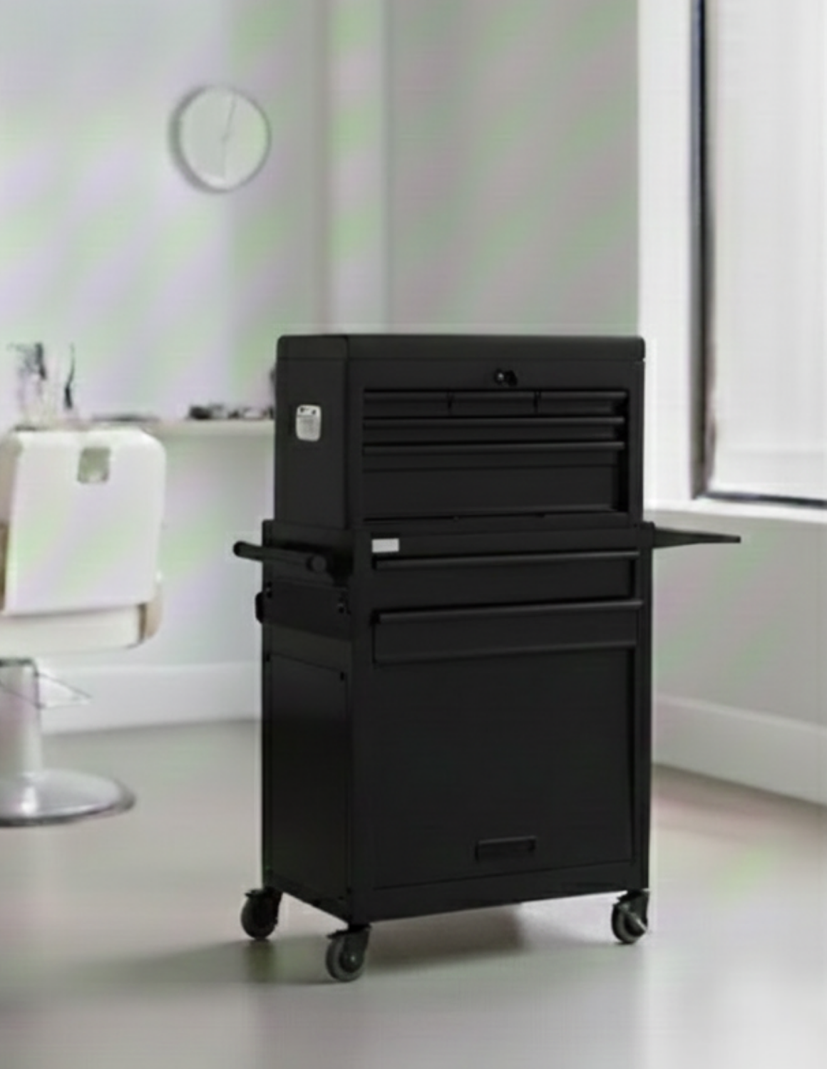 BARBER TROLLEY PRO – Carrello mobile in diversi colori – Disinfezione UV – Carrello da barbiere