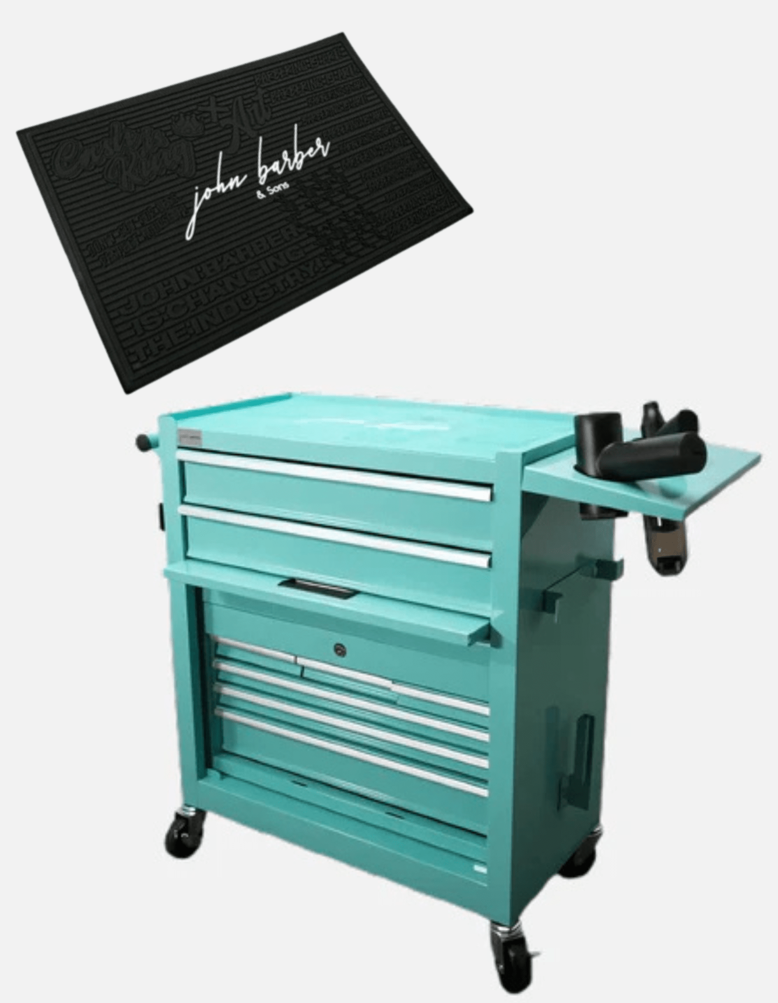 مجموعة المحطة: عربة الحلاقة + حصيرة المحطة