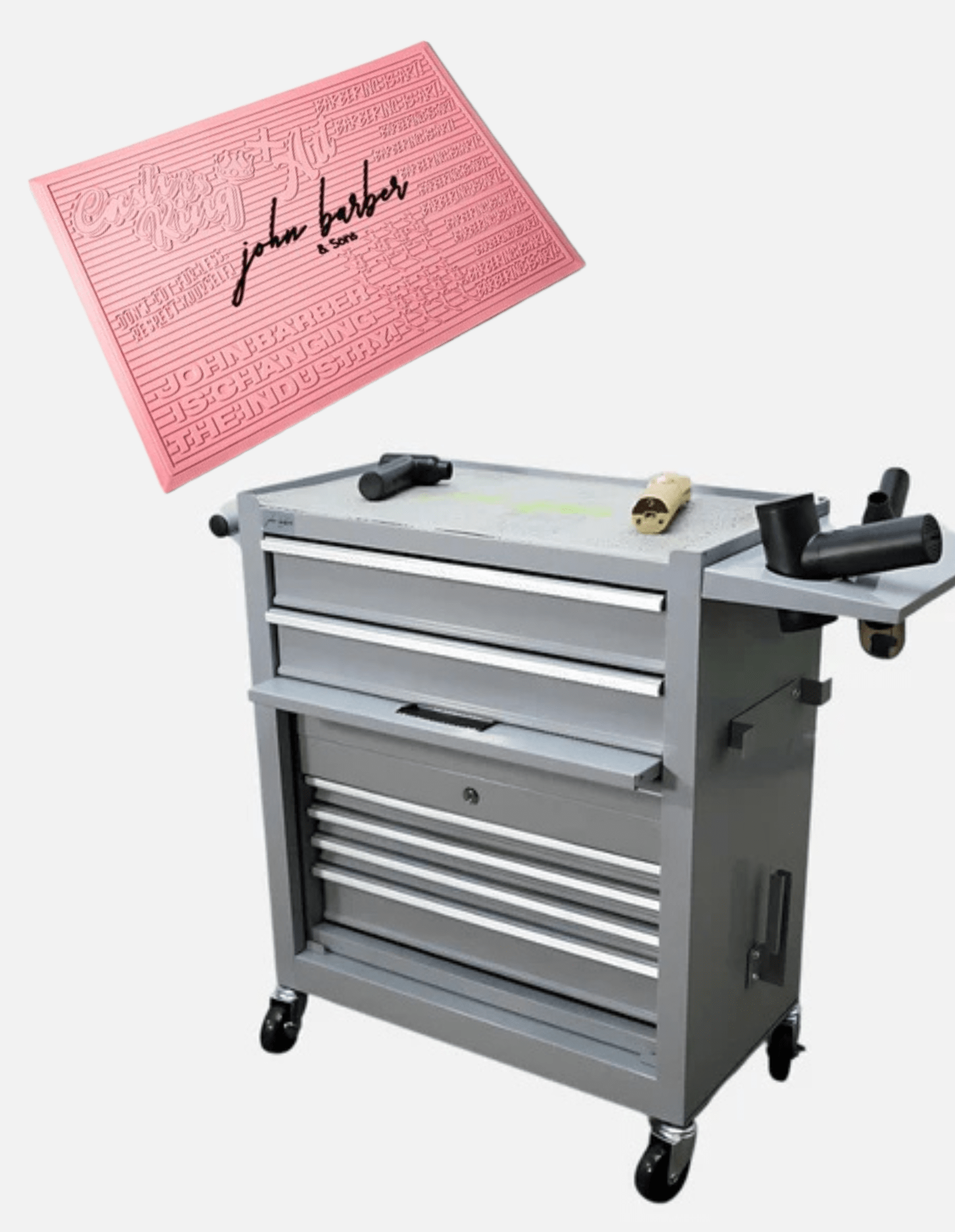 مجموعة المحطة: عربة الحلاقة + حصيرة المحطة