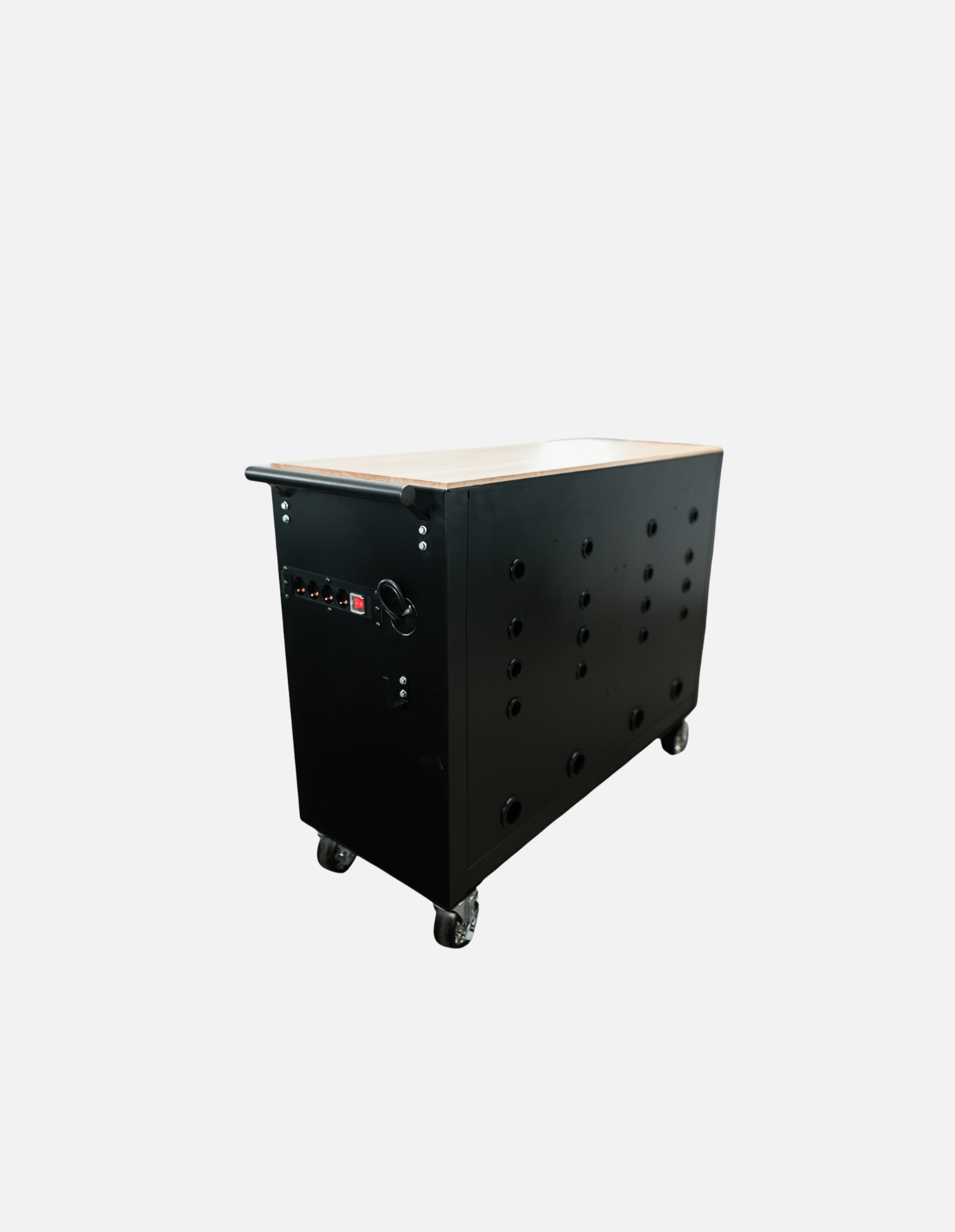 Barber Rollwagen Pro XL mit UV Sterilisation und Holz Arbeitsplatte