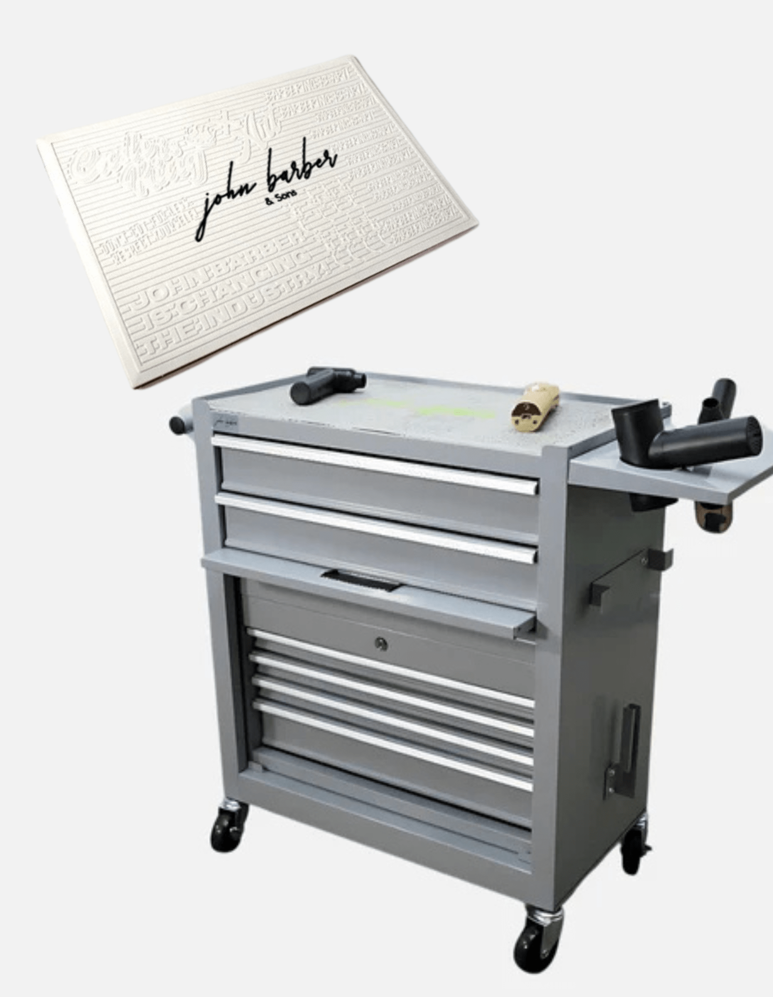 مجموعة المحطة: عربة الحلاقة + حصيرة المحطة