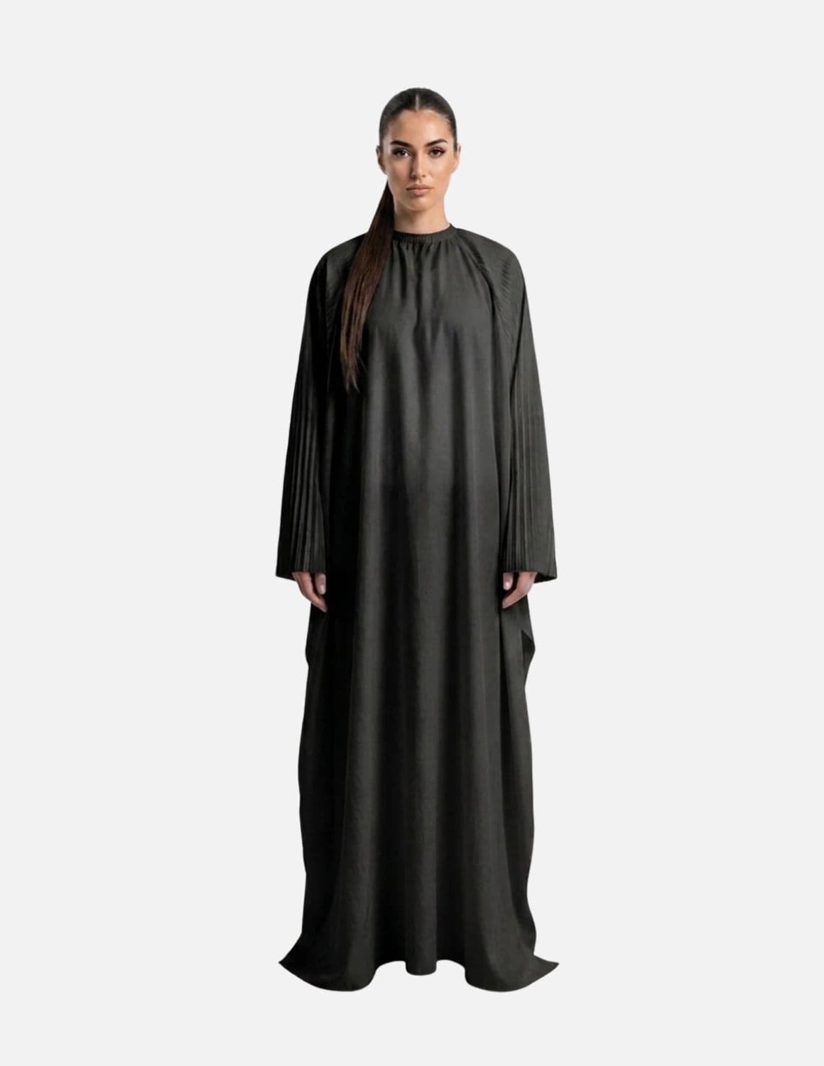 The Monarch – Capa premium de satén con mangas kimono plisadas y acabado de seda | Capa de peluquería y capa de satén