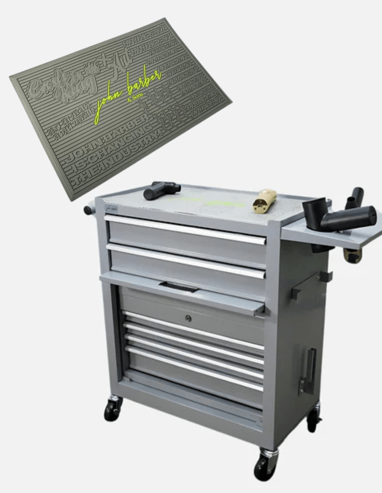 مجموعة المحطة: عربة الحلاقة + حصيرة المحطة