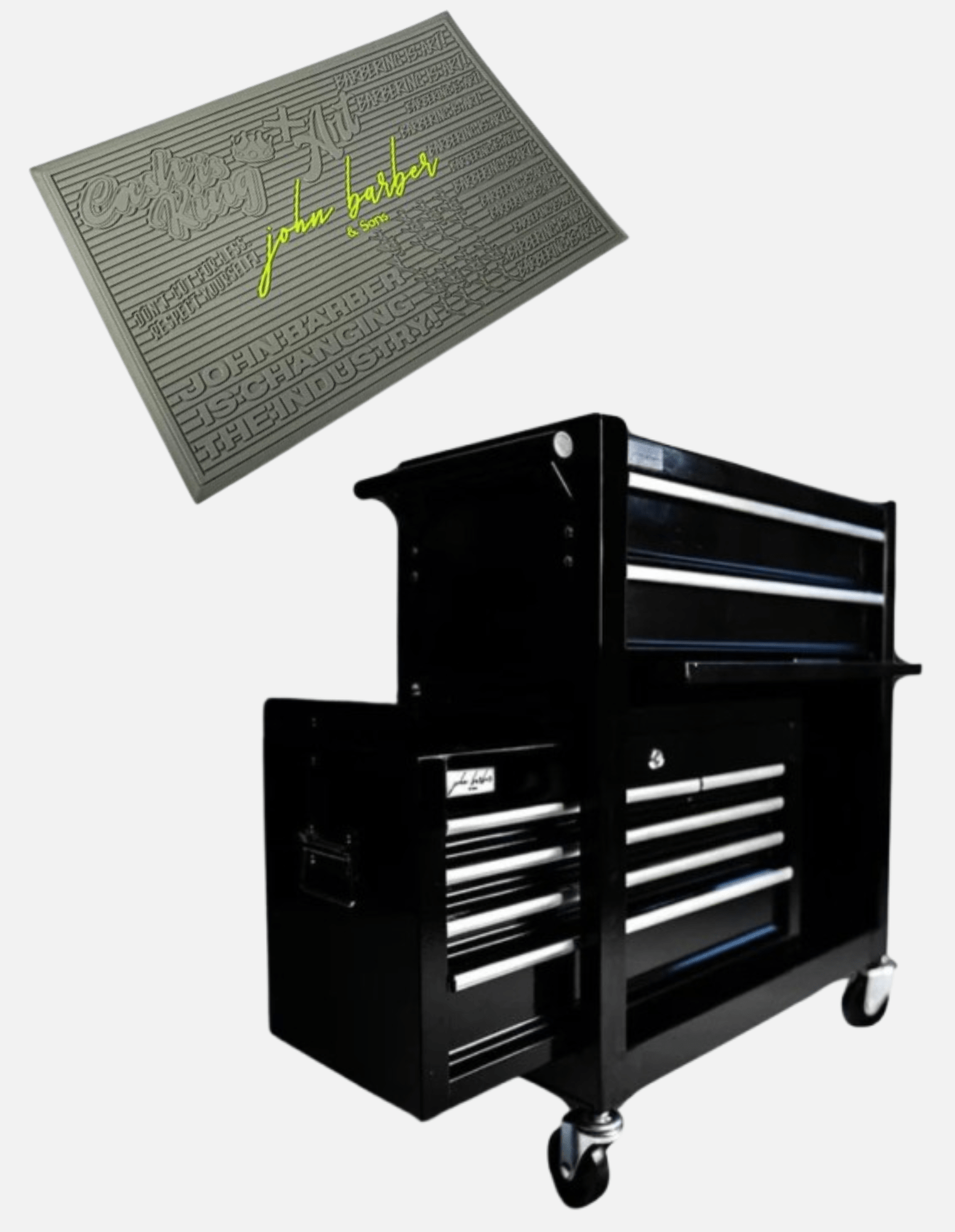 مجموعة المحطة: عربة الحلاقة + حصيرة المحطة