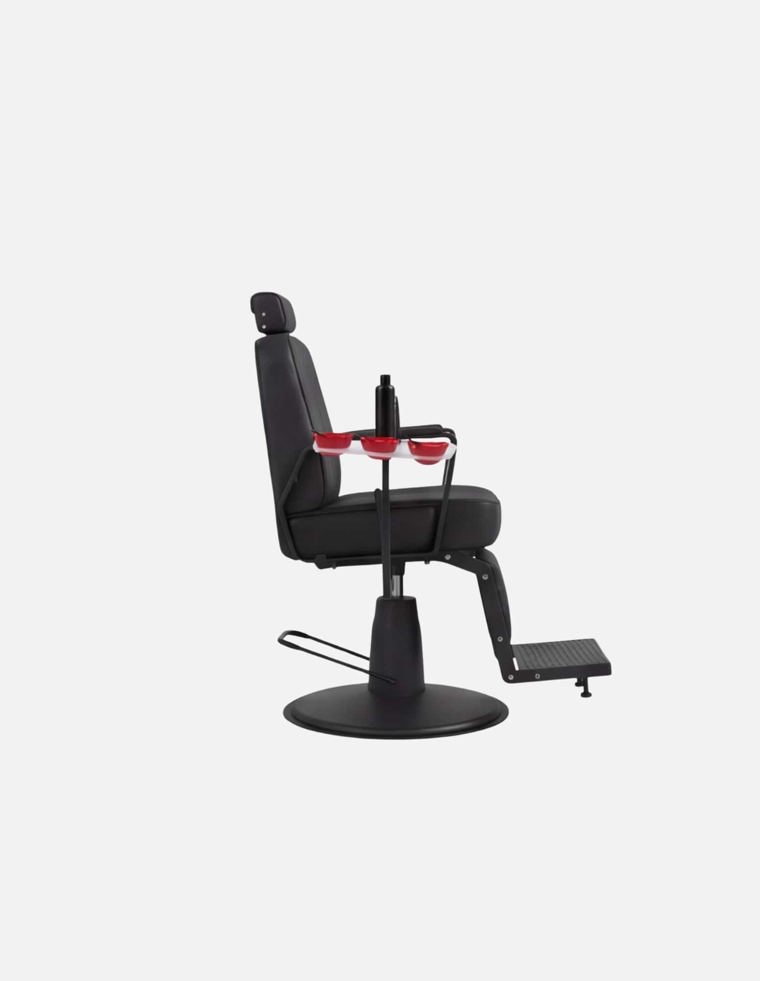 Transparent Rotating Tray for Barber & Salon Chairs – Floating Tray Shelf with Three Mixing Bowls