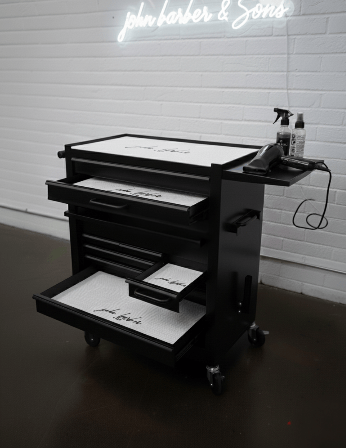 BARBER TROLLEY PRO ROLLWAGEN N VERSCHIEDENEN FARBEN – UV-STERILISATION Friseurwagen