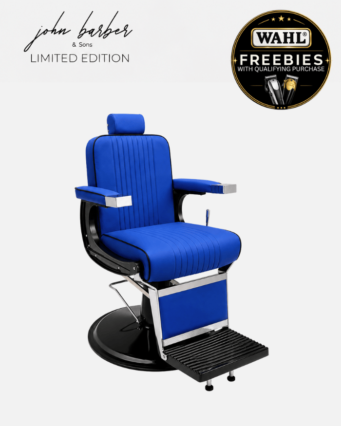 New School Barberstuhl Königsblau Limited Edition