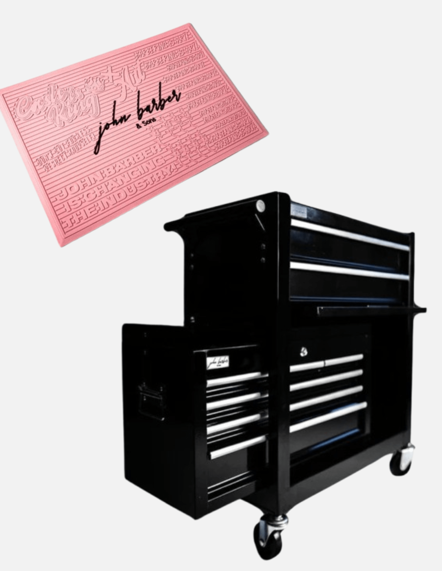 مجموعة المحطة: عربة الحلاقة + حصيرة المحطة