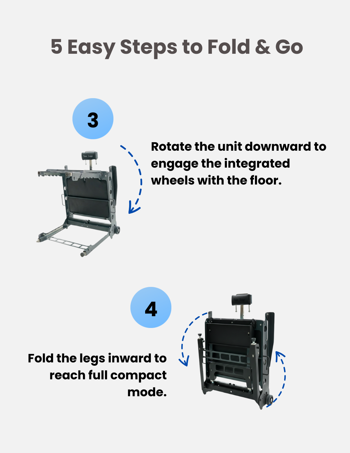 JBS Move 1.0 Mobiler & Faltbarer Barberstuhl Friseurstuhl Beautystuhl