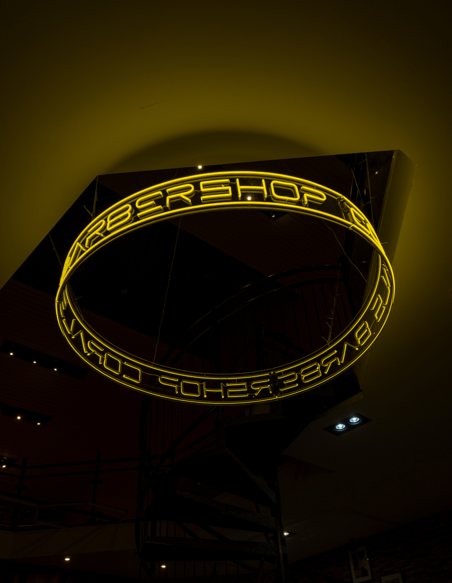 Hängande 360° Neon Taklampa med Anpassad Text