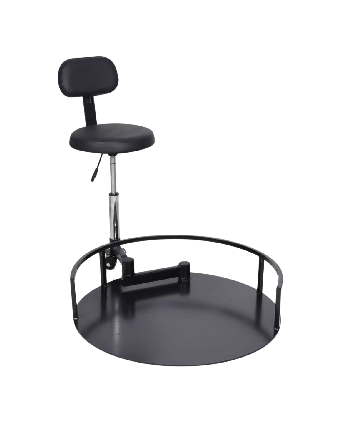 Rotierender Barber- und Friseurhocker 2.0 – höhenverstellbarer, drehbarer Arbeitshocker für Barbershop und Friseursalon mit komfortablem Sitz und stabiler Basis.