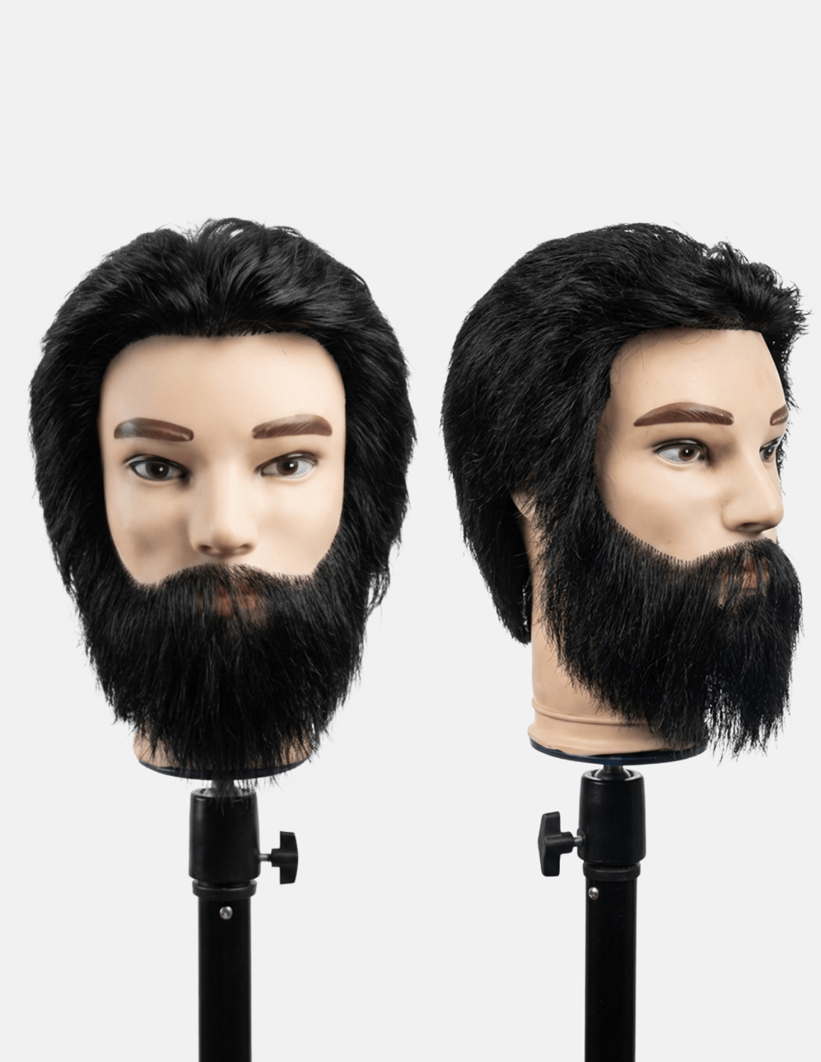 Multi-Use Barber Herren Übungskopf – wiederverwendbarer Mannequin-Kopf mit nachwachsenden Haaren und Bart für Friseur- und Barber-Training.