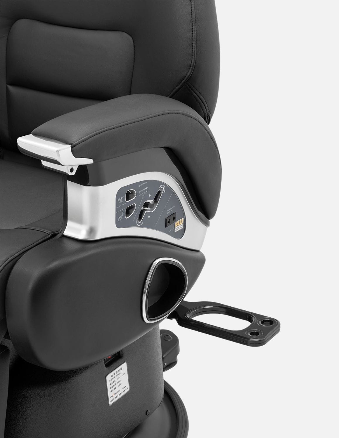 JBS e-Prestige 1.0 Schwarz — Vollelektrischer Barberstuhl & Friseurstuhl mit elektrischer Höhenverstellung, elektrischer Neigung & Memory-Funktion | Premium-Stuhl für Barbershop, Friseursalon & Studio