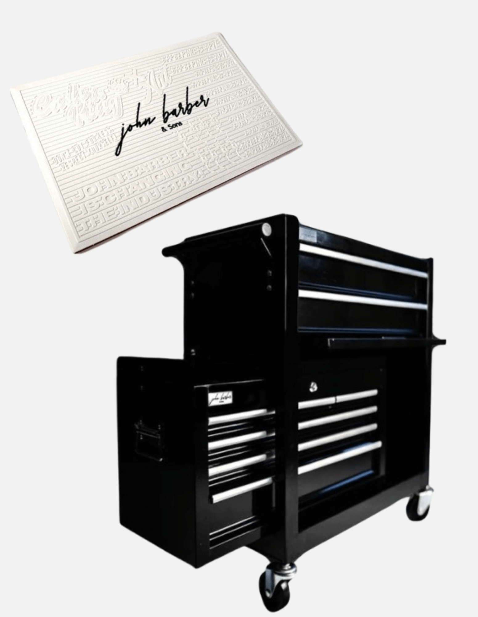 مجموعة المحطة: عربة الحلاقة + حصيرة المحطة