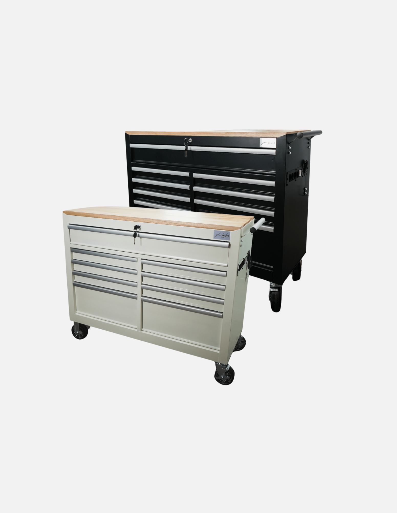 Barber Rollwagen Pro XL mit UV Sterilisation und Holz Arbeitsplatte