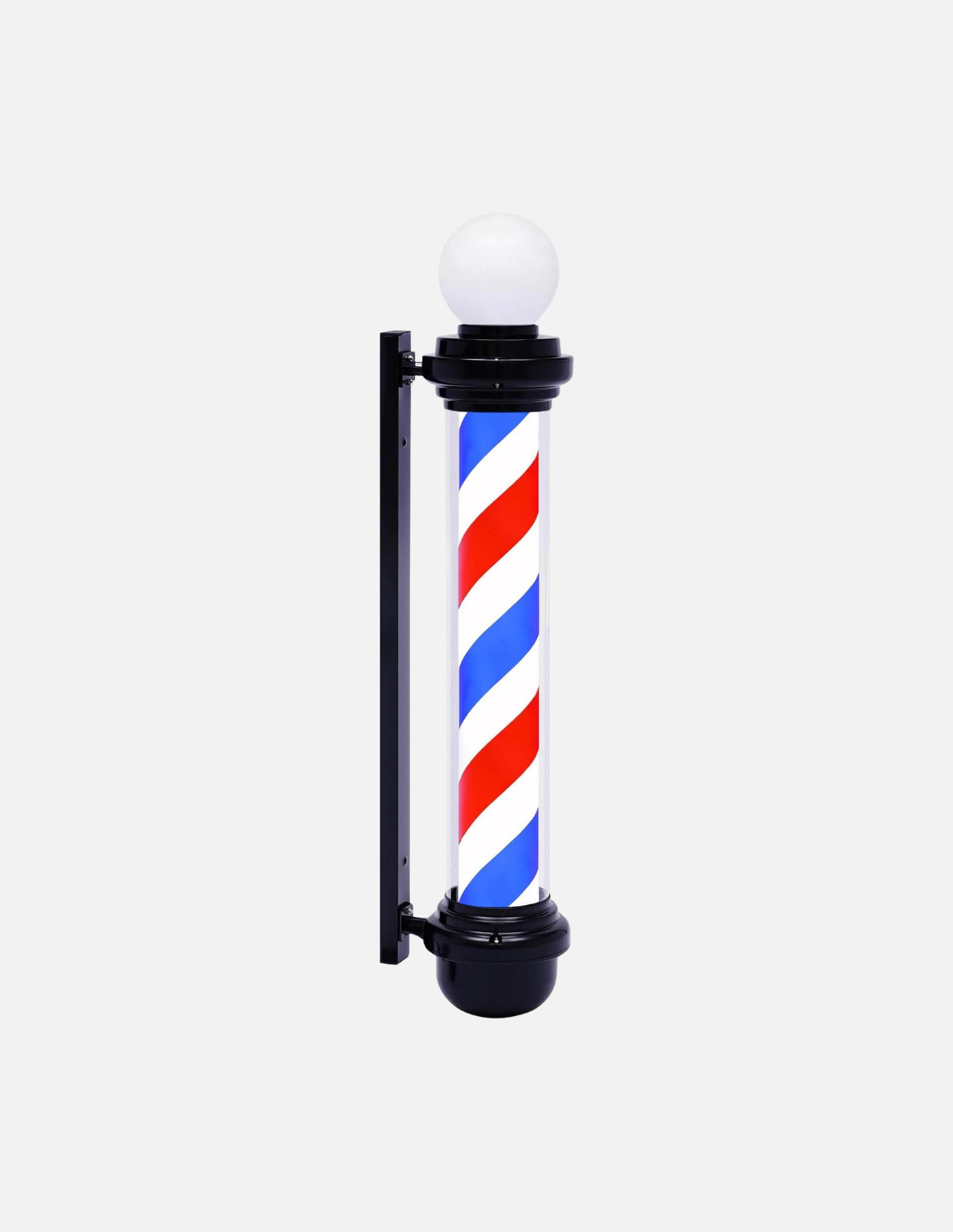 Customizable rotating barber pole for barbershop exterior signage 💈