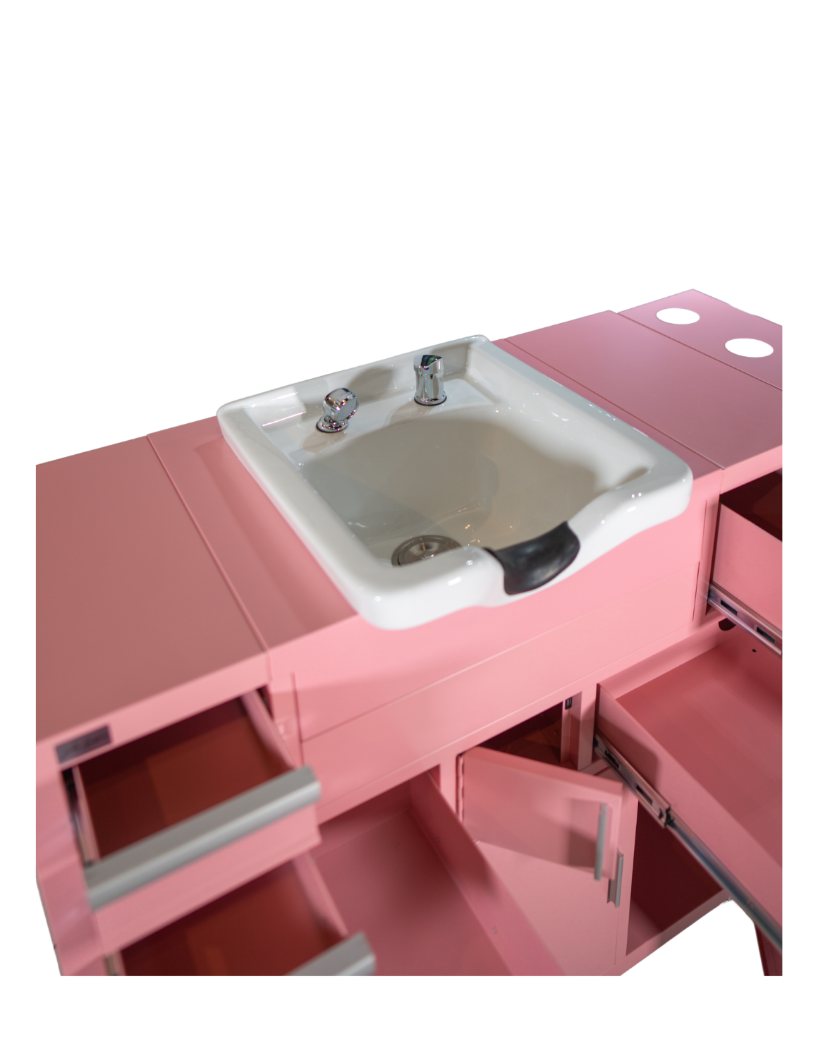 Friseur Arbeitsstation Evolution mit LED Spiegel