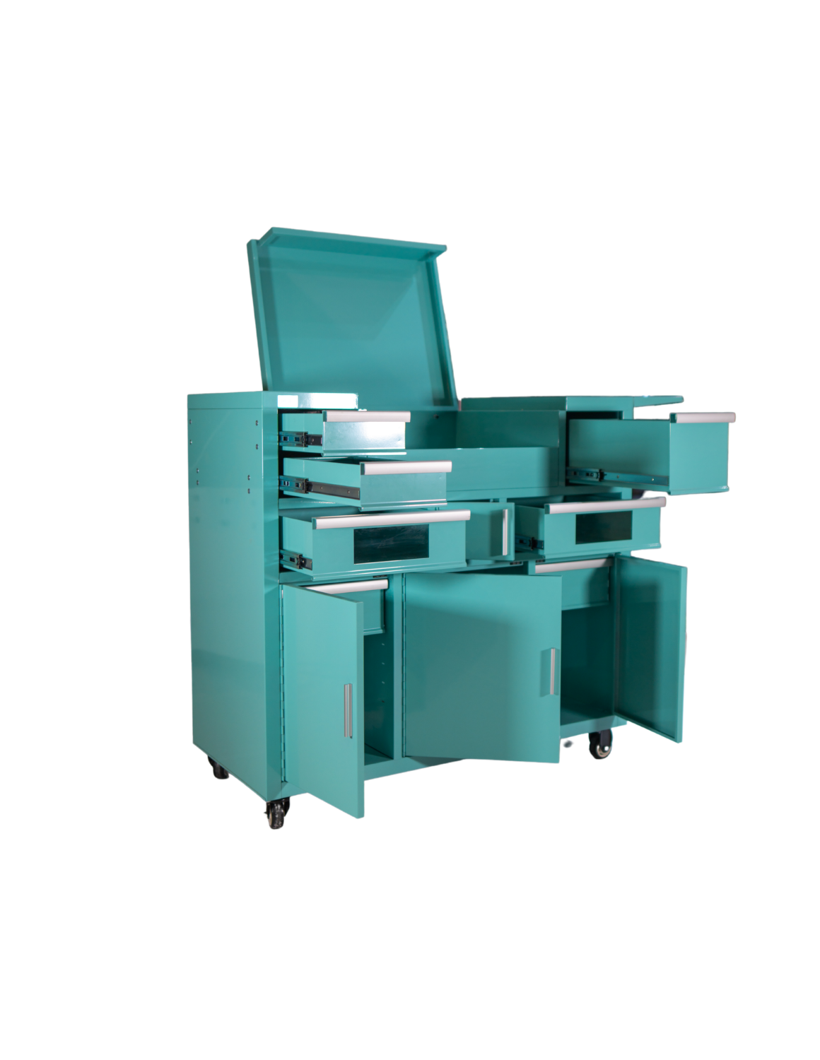 Friseur Arbeitsstation Evolution mit LED Spiegel