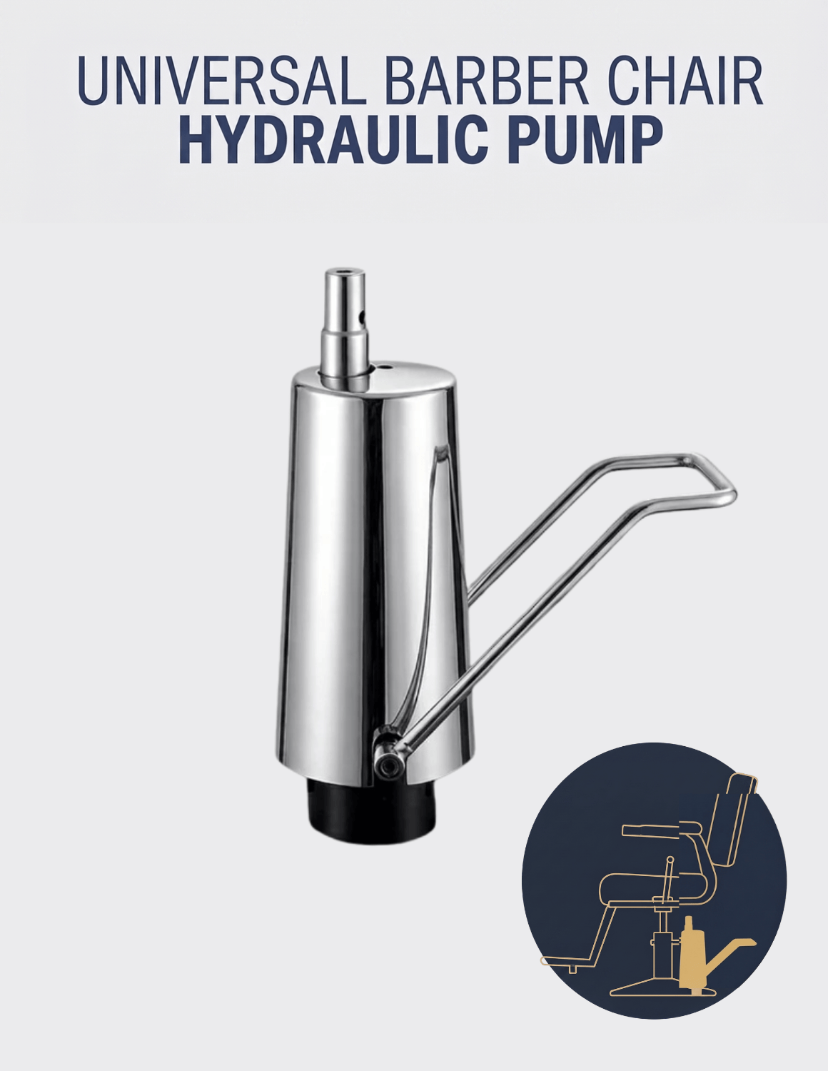 Hydraulická pumpa pro barber a kadeřnické křeslo | Univerzální náhradní hydraulický válec se zdvihem 140 mm