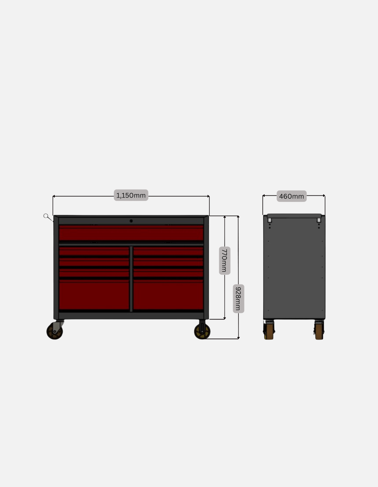 Barber Rollwagen Pro XL mit UV Sterilisation und Holz Arbeitsplatte