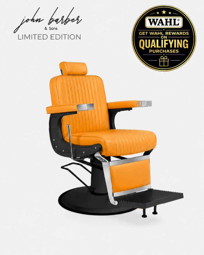 New School Kappersstoel Oranje Limited Edition
